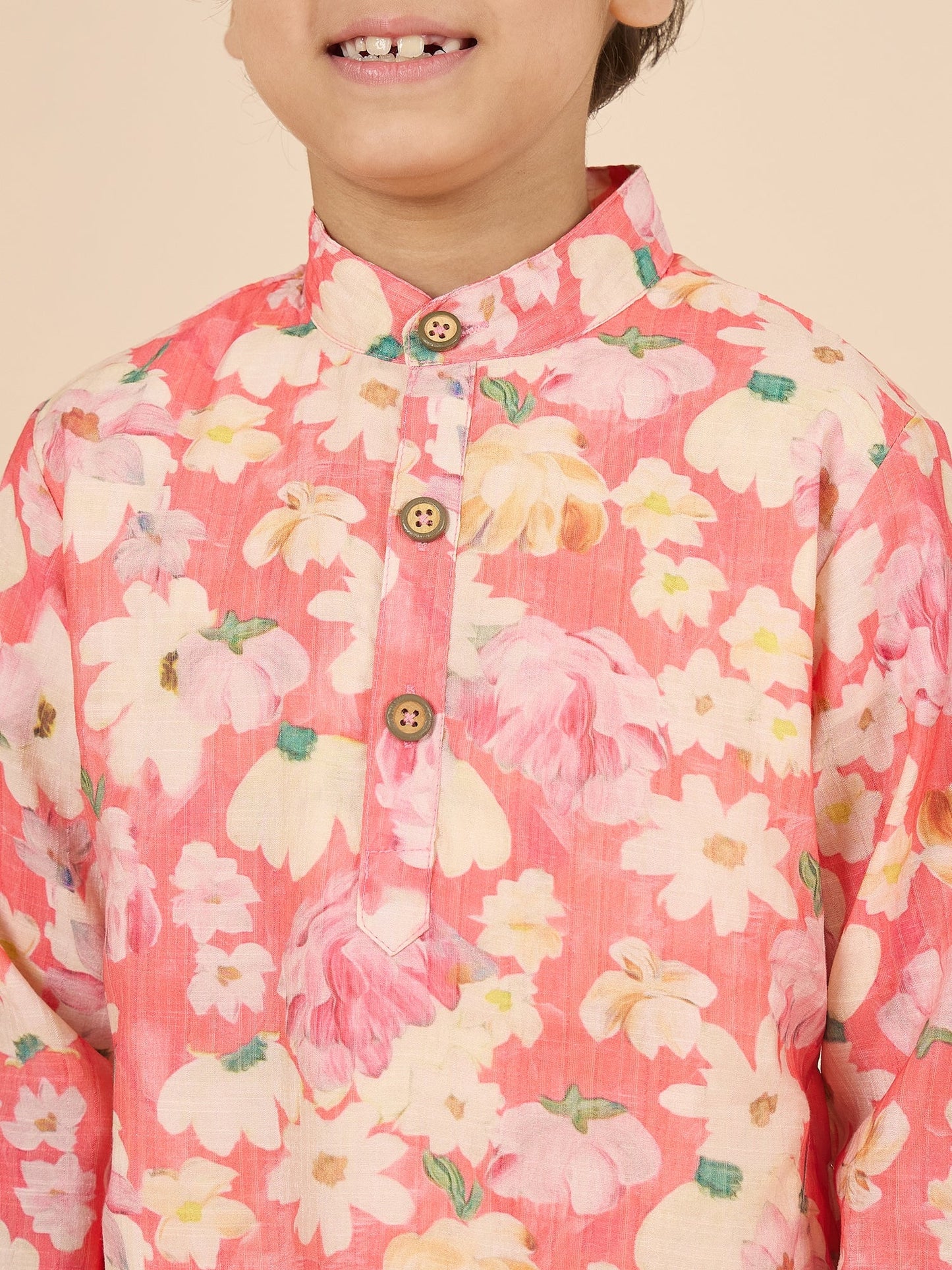 Boys Full Length All over Print Kurta Set - Multi