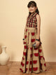 Girls Hip Length All over Print Lehenga Choli - Red